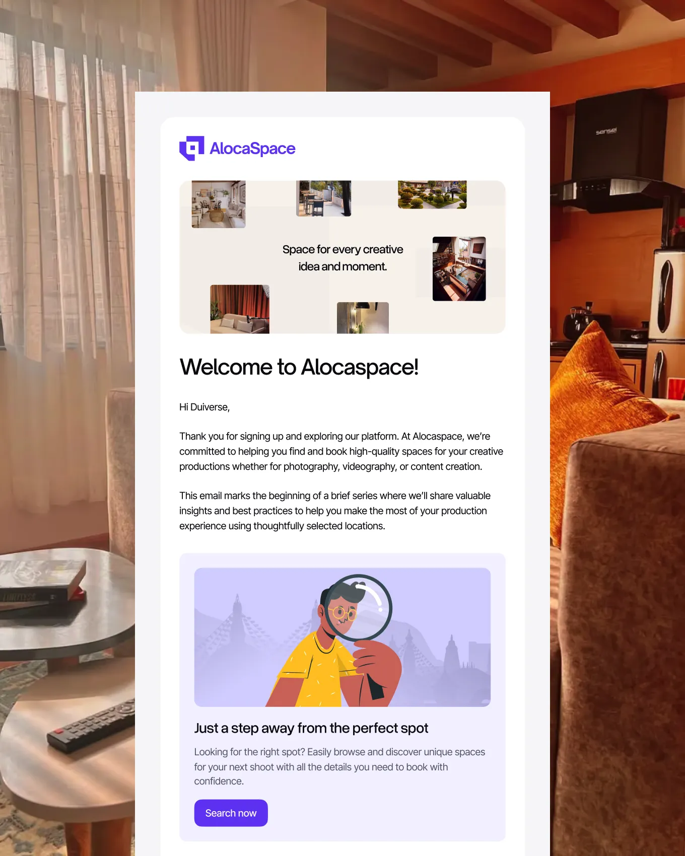 Streamlined creative space booking with design and strategy