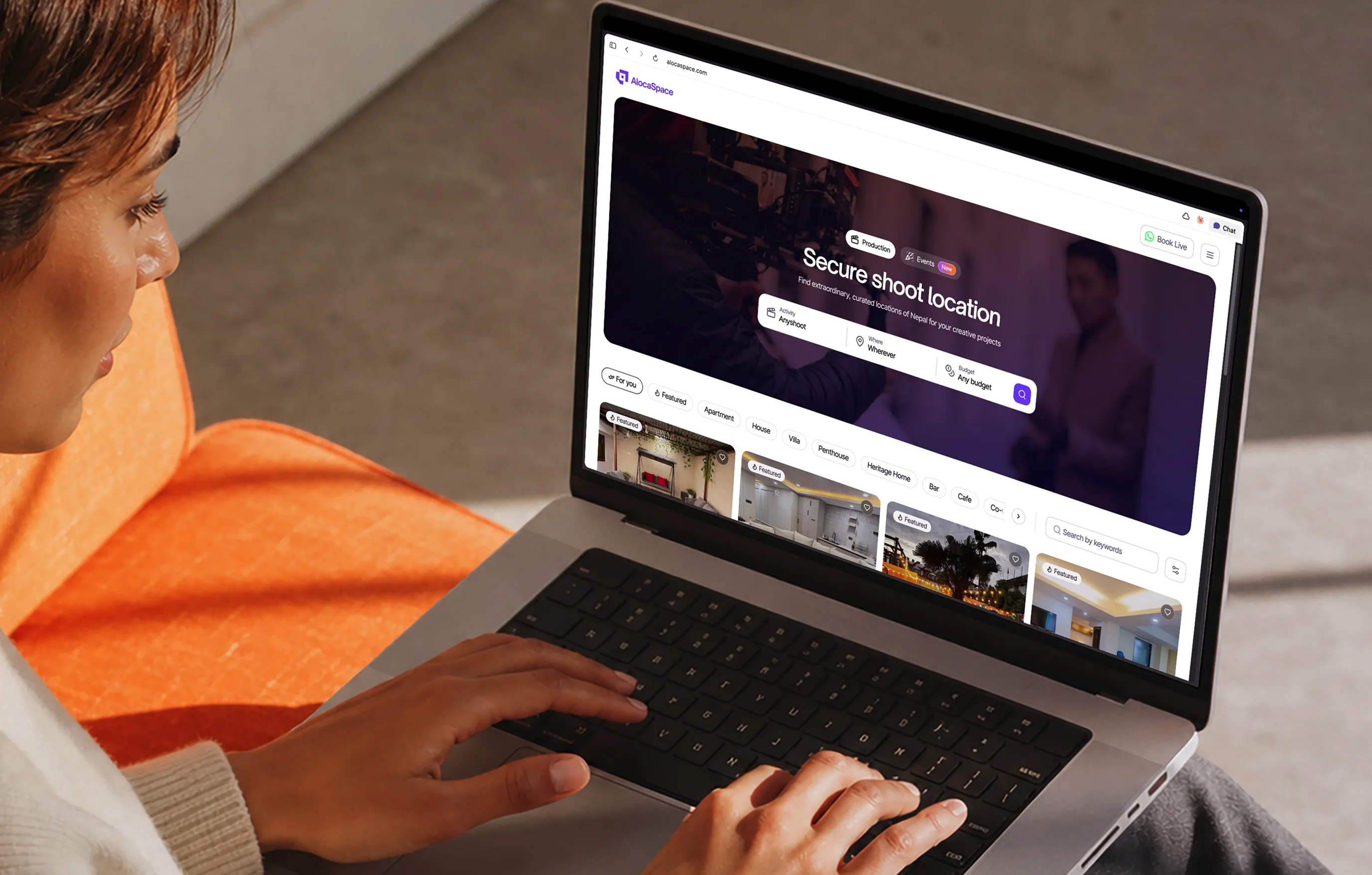 Streamlined creative space booking with design and strategy